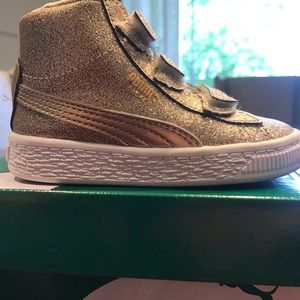 7c high top sparkle gold puma
